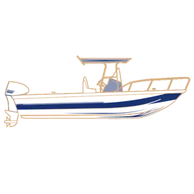 BAY BOAT- Rounded Bow, Center Console,T-Top | BoatCoversNow